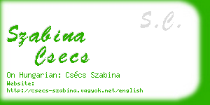 szabina csecs business card